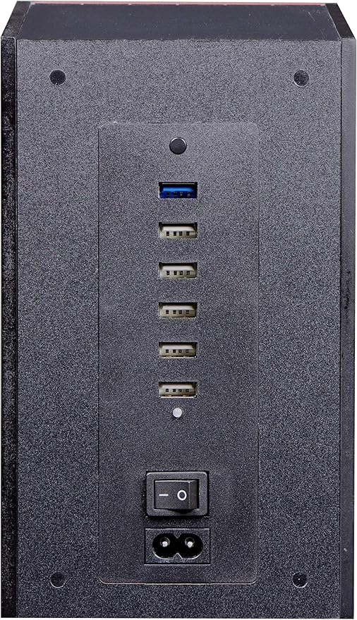 New Wave Toys RepliTronics Arcade Change Machine USB-C (x2) and USB-A (x4) Charging Station, Retro Desktop Office Hub for Multiple Devices, Classic Wood Panel
