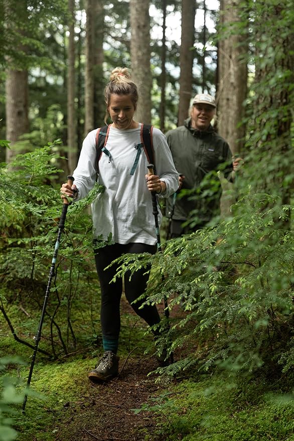 Cascade Mountain Tech Lightweight Aircraft-Grade Aluminum Trekking Poles with Extended Down Grip Plus Tip Kit