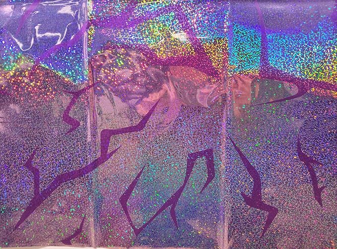 3PCS Demon Hunters Birthday Tablecloth Decorations, Purple Demon Energy Pattern Grad 9FT Tablecover Sparkling Holographic Laser Korean Idol Movie Decor for Kids’Party Birthday Graduation Bachelor