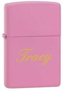 Personalized Matt Pink Zippo Lighter - Fee Laser Engraving - Christmas, Halloween & Valentines Day Gift
