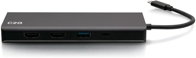 USB-C 9-in-1 Dual Display Docking Station with HDMI, Ethernet, USB, 3.5mm Audio and Power Delivery up to 60W - 4K 30Hz (TAA Compliant) - TAA Compliant
