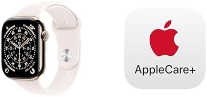 Apple Watch Series 11 [GPS + Cellular 46mm] Smartwatch with Gold Titanium Case with Light Blush Sport Band - M/L. Sleep Score, Fitness Tracker, Health Monitoring with AppleCare+ (2 Years)