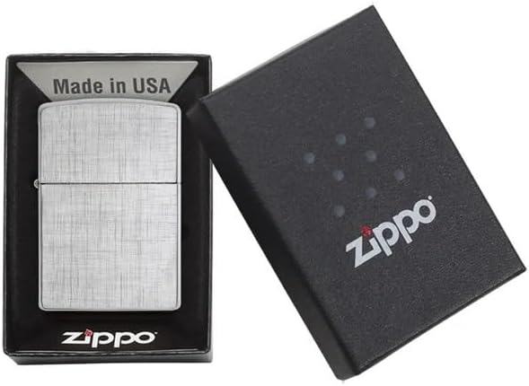 Customized Personalized ZIPPO Classic Windproof Oil Lighter Engraving (Linen Weave)