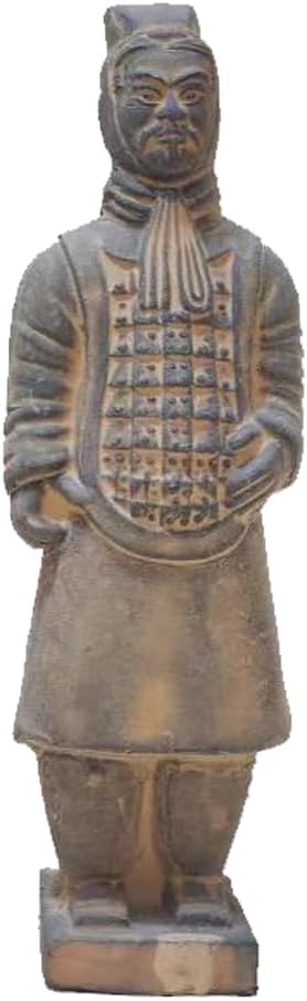 RICHINNA Terracotta Warriors Statues, Ancient China Asian Dynasty Qin Statues Collectible，Handcrafted Pottery Clay Chinese Cultural Business Gifts Office Decor