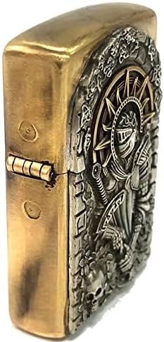 Brass Lighter Case Handmade Gift for Men,Lighter Pouches Protective Storage Case Holder for Father, Boyfriend, Husband Stylish Design for Home Everyday Carry Outdoor Hiking Camping