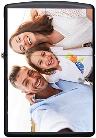 Personalized Zippo lighters Picture Or Logo Custom Lighter Engraved lighters Classic Black Matte Pocket Lighters as Christmans Gifts for Man or Woman