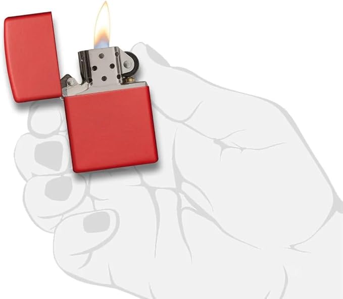 Customized Personalized ZIPPO Classic Windproof Oil Lighter Engraving (Red)