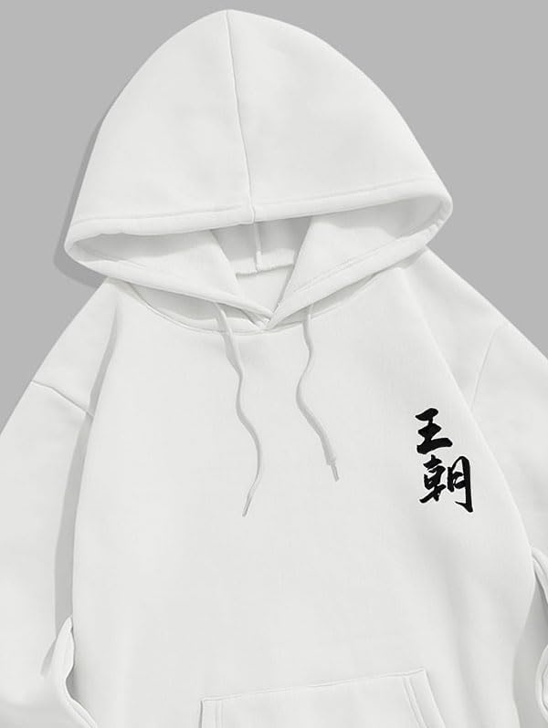 ZAFUL Men's Drawstring Hooded Sweatshirt Unisex Long Sleeve Hoodies Sweatshirts Casual Pullover