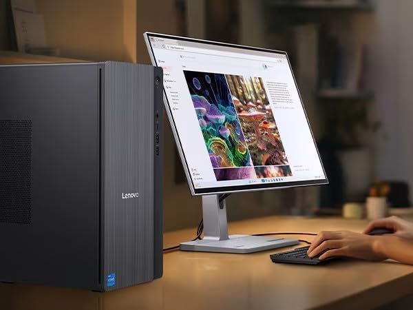 Lenovo IdeaCentre Secure & Productive Business Tower Desktop, Intel 10-Core Ultra 5 225, 32GB DDR5 RAM, 2TB SSD, HDMI + VGA, Wi-Fi 6E, RJ-45, USB-C, Windows 11