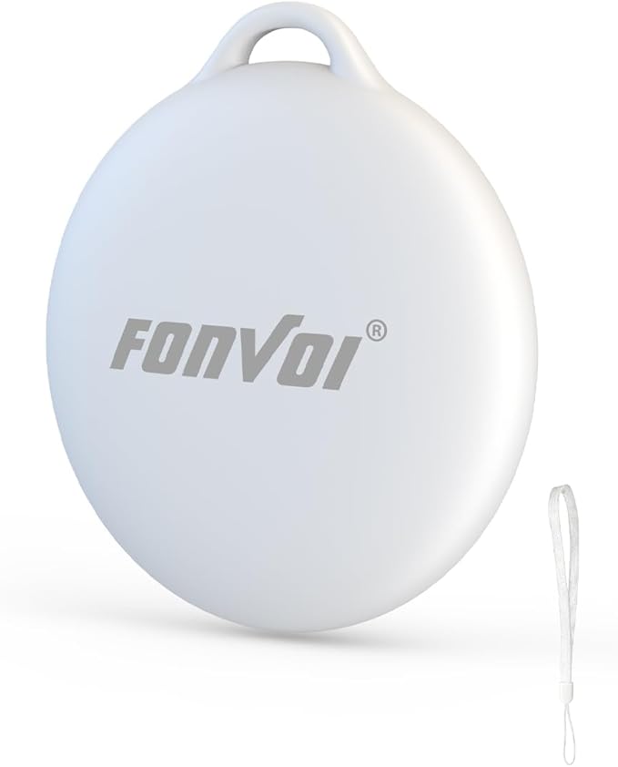 New [Apple MFi Certified] (iOS Only) Air Tag, Bluetooth Tracker for Apple Find My, Replaceable Battery, Key Finder and Item Locator Smart Tag for Keys, Bags, Luggage, Pets, Wallet (White, 1PCS)