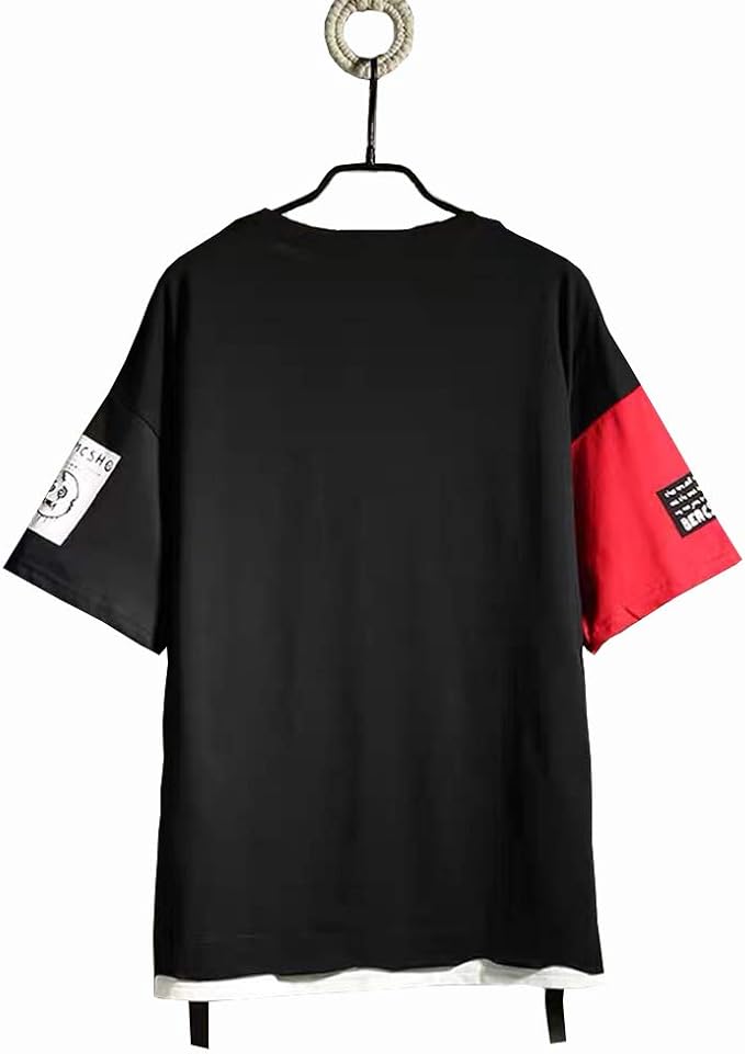 DUDHUH Men’s T-Shirts Techwear Japanese Streetwear Hip Hop Short Sleeve Shirts for Men