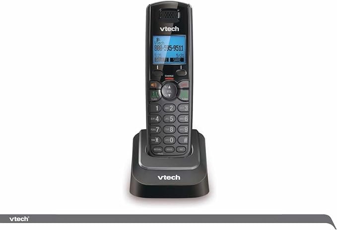 VTech DS6151-11 DECT 6.0 2-Line Expandable Cordless Phone + (3) DS6101-11 Accessory Handset, Black