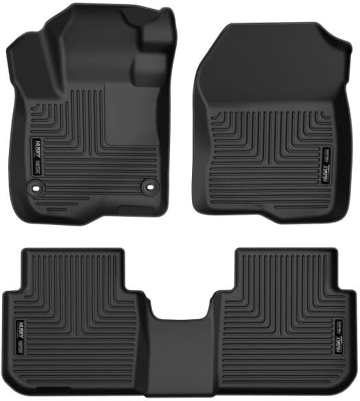 Husky Liners Weatherbeater Floor Mats | Fits 2024-2025 Honda CR-V (Includes Hybrid Models) | Front & 2nd Row, 3-pc Black - 99411