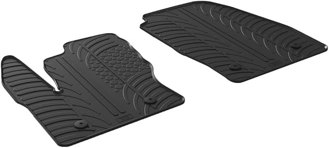 Gledring USA Custom Fit All-Weather Rubber Floor Mats Intended for Ford Transit Connect Cargo Van - 2017-2023, No Trimming Required, Tailored Custom Fit, Protects from Rain, Mud, & Snow.