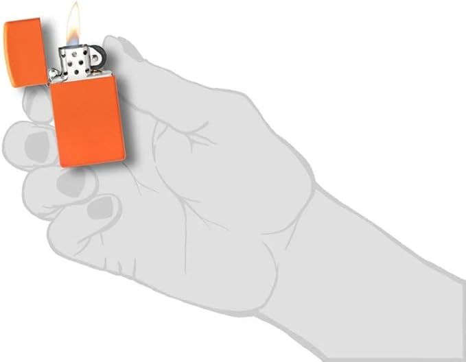 Customized Personalized ZIPPO Classic Windproof Oil Lighter Engraving (Orange)