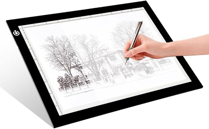 LitEnergy A4 LED Copy Board Light Tracing Box, Adjustable USB Power Artcraft LED Trace Light Pad for Tattoo Transferring, Drawing, Streaming, Sketching, Animation, Stenciling, Diamond Art Painting