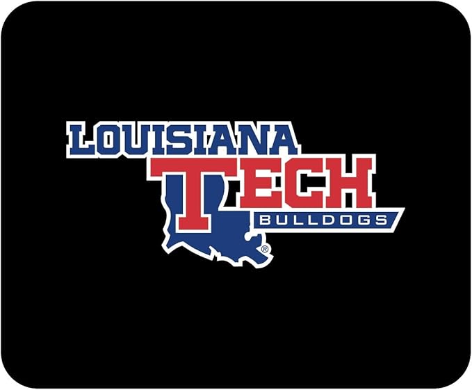 OTM Essentials Louisiana Tech University Standard Fabric Mouse Pad, Desk Accessories, Standard Fabric Gaming Mouse Pad, Mascot Repeat V1