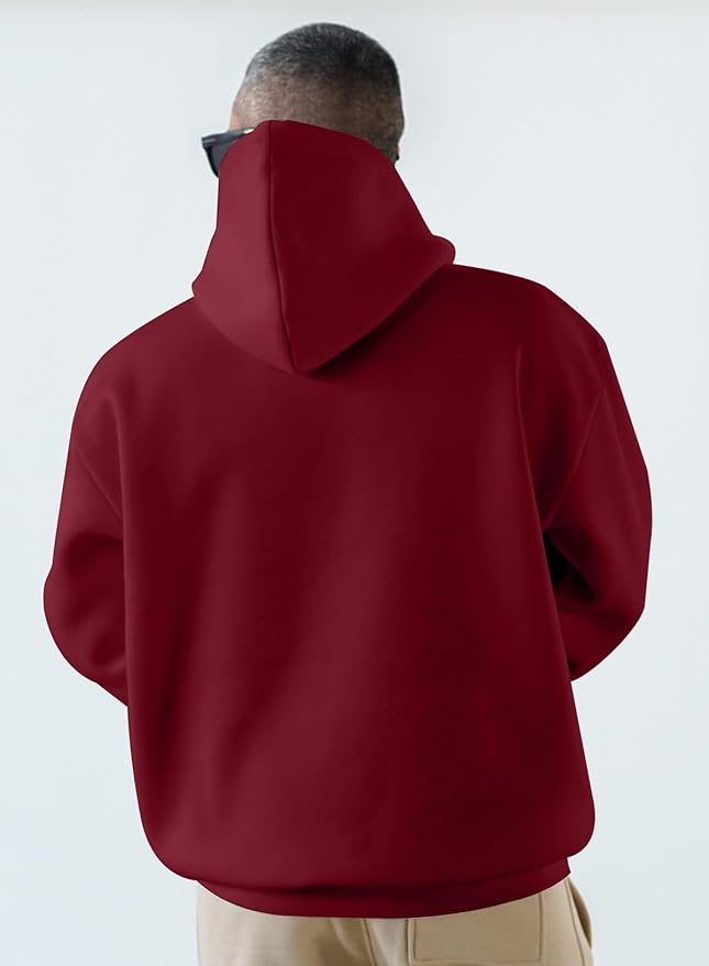 JMIERR Mens Casual Cotton Hooded Collar Drawstring Hoodies Pullover Sweatshirts Casual Long Sleeve Shirts