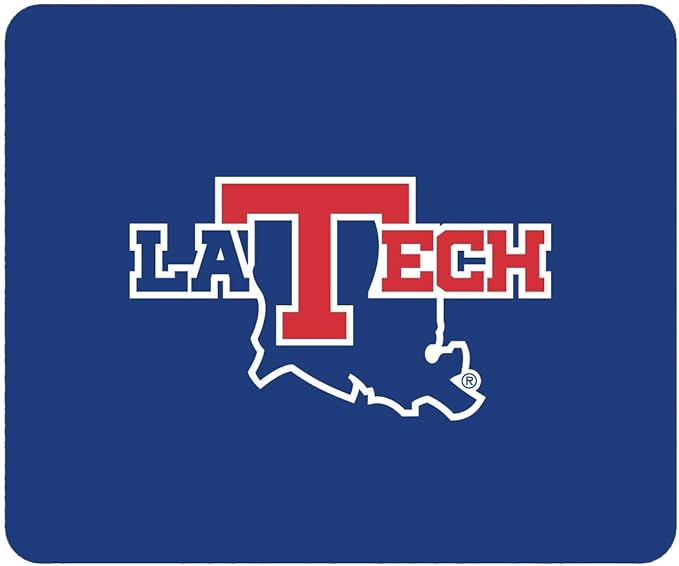 OTM Essentials Louisiana Tech University Standard Fabric Mouse Pad, Desk Accessories, Standard Fabric Gaming Mouse Pad, Mascot Repeat V1