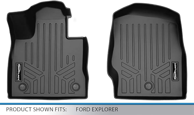 SMARTLINER Custom Fit Floor Mats 1st Row Liner Set Compatible with 2017-2019 Ford Explorer