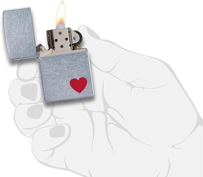 Personalized Zippo Elegant Heart Design Classic Oil Windproof Lighter Free Engraving (24016 HT) - Christmas, Halloween & Valentines Day Gift