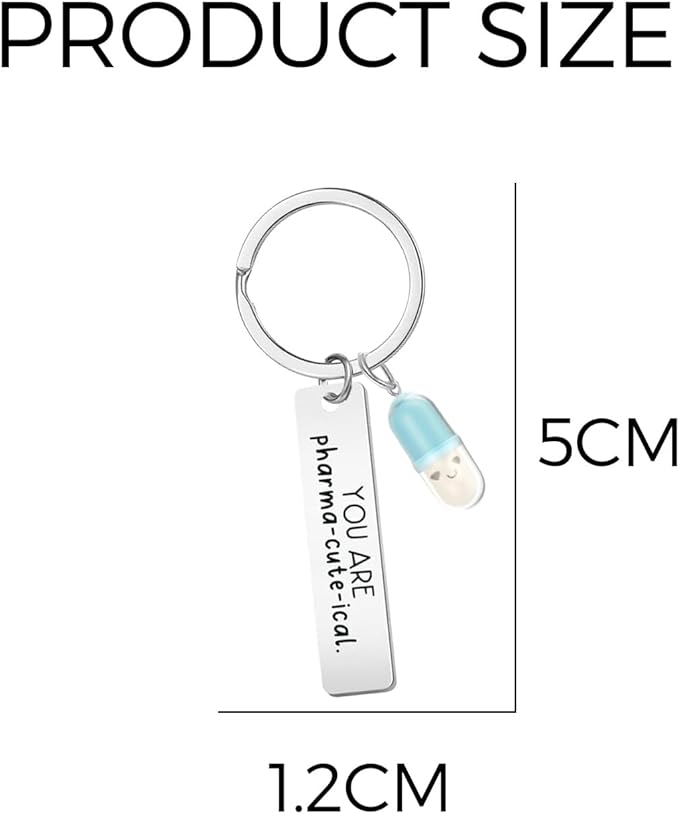 10pcs Pharmacy Technician Week Gifts for Pharmacist, Cute Funny Pharmacy technician Keychains Accessories, Pharmacy Tech Gifts for Women Men Medical Workers