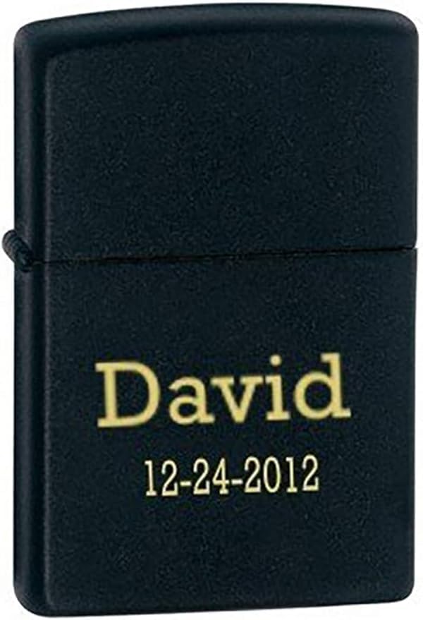 Personalized Zippo lighters Picture Or Logo Custom Lighter Engraved lighters Classic Black Matte Pocket Lighters as Christmans Gifts for Man or Woman