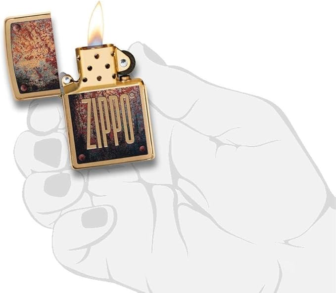 Personalized American Classic Elegant Design Lighter Zippo - Free Engraving - Christmas, Halloween & Valentines Day Gift (Gold GLS)