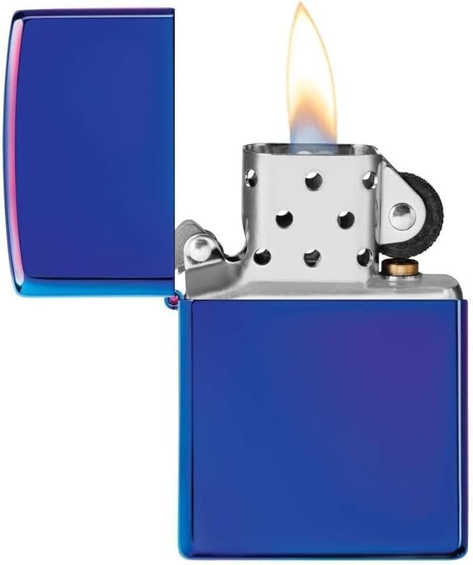 Customized Personalized ZIPPO Classic Windproof Oil Lighter Engraving (Indeglo Blue)