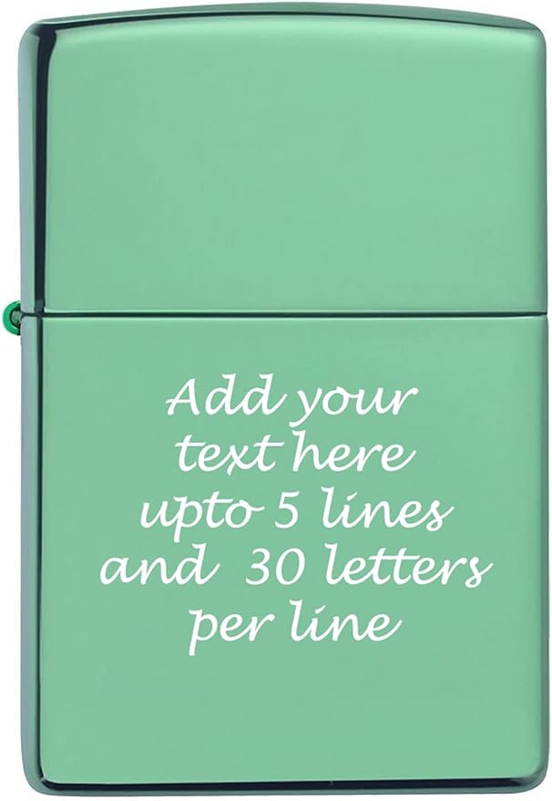 Customized Personalized ZIPPO Classic Windproof Oil Lighter Engraving (HP Green)
