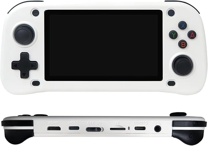 New G28 Retro Handheld Game Console, Built-in 64G TF Card, Built-in 15000 Games Classic Game Console, 4.3 Inch HD, 2100mah B-attery, for Birthday Gifts -White