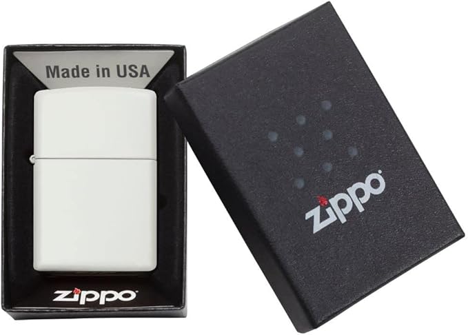 Customized Personalized ZIPPO Classic Windproof Oil Lighter Engraving (White)