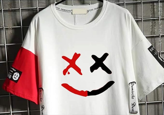 DUDHUH Men’s T-Shirts Techwear Japanese Streetwear Hip Hop Short Sleeve Shirts for Men