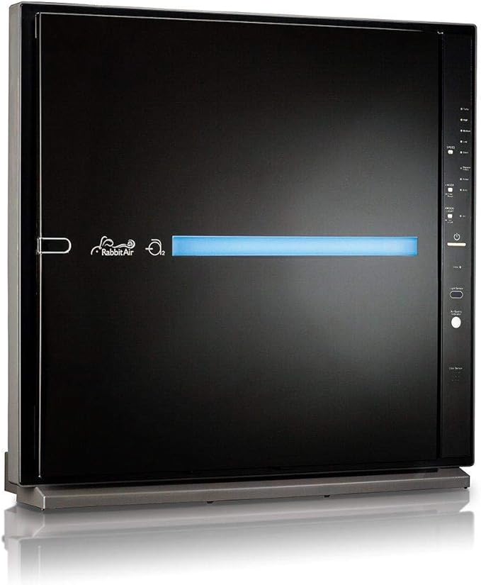 Rabbit Air, MinusA2 Air Purifiers for Home, Ultra Quiet HEPA Air Purifier - Wall Mountable Air Purifiers for Home Large Room, Allergies, Dust, Mold, Smoke & VOCs - (SPA-780N, Black, Pet Allergy, WIFI)