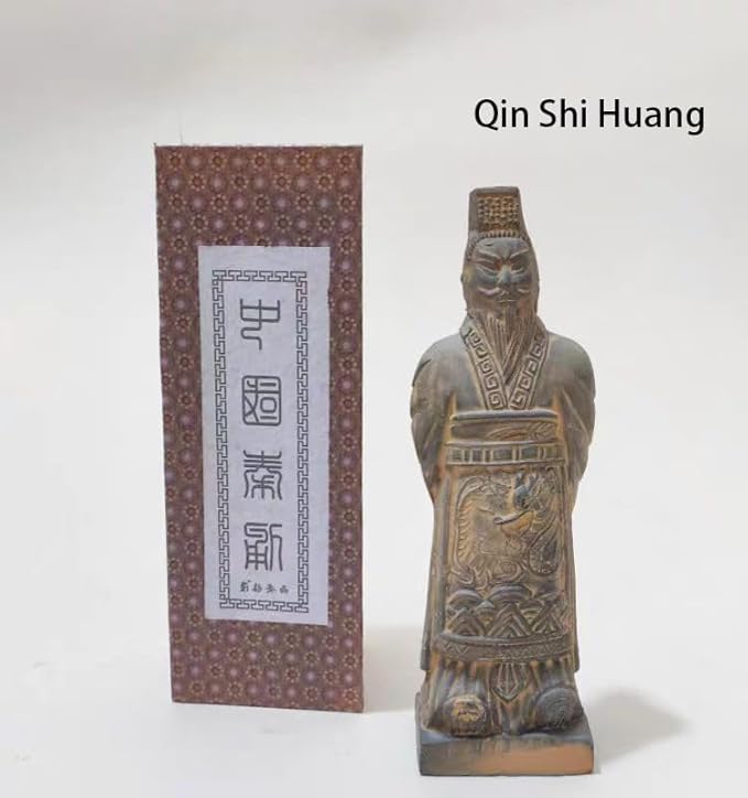 RICHINNA Terracotta Warriors Statues, Ancient China Asian Dynasty Qin Statues Collectible，Handcrafted Pottery Clay Chinese Cultural Business Gifts Office Decor
