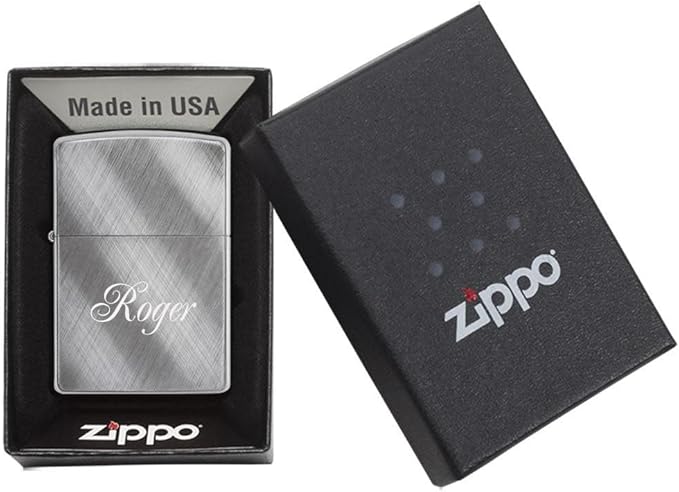 Customized Personalized ZIPPO Classic Windproof Oil Lighter Engraving (Diagonal Weave)