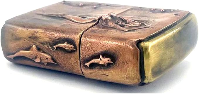 Brass Lighter Case Metal Replacement Tank - Handmade Gift for Men, Retro Sleeve Pouches Protective Storage Case Holder for Father, Boyfriend, Husband