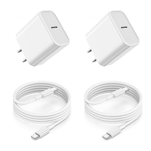 iPhone 16 15 Fast Charger,Type C Charging USB C Charger 20w Power Adapter Fast Charging Block Charge with 2Pack 3FT C Cable for iPhone 16/16 Plus/16e/15/15 Plus/15 Pro/15 Pro Max/iPad Pro 12.9/iPad 11