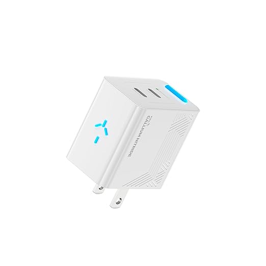 35W RGB Eco Fast Charger: USB C Charging Block 2-Port Wall Charger with Foldable Plug for iPhone 17/16/15 Series, iPad, Galaxy S25/S24/S24 Ultra/S23, Pixel 10/9/8, iPad (Stardust White)