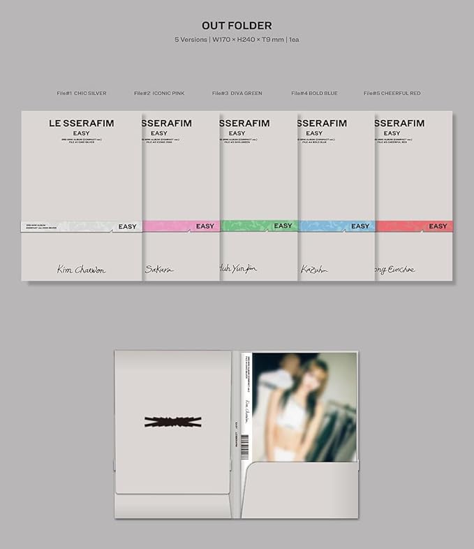 Generic LE SSERAFIM 3rd Mini Album EASY Compact version RANDOM, PINK