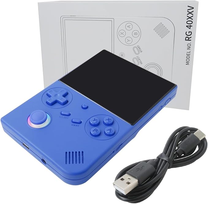 2026 New All-in-One Retro Gaming Station: 64-bit Linux Handheld Console with 4" IPS Screen, 64GB Storage, 5G WiFi & BT 4.2 for Online Gaming/Streaming, HDMI TV-Out Support(Blue)