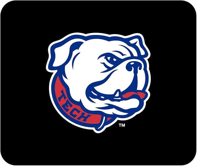OTM Essentials Louisiana Tech University Standard Fabric Mouse Pad, Desk Accessories, Standard Fabric Gaming Mouse Pad, Mascot Repeat V1