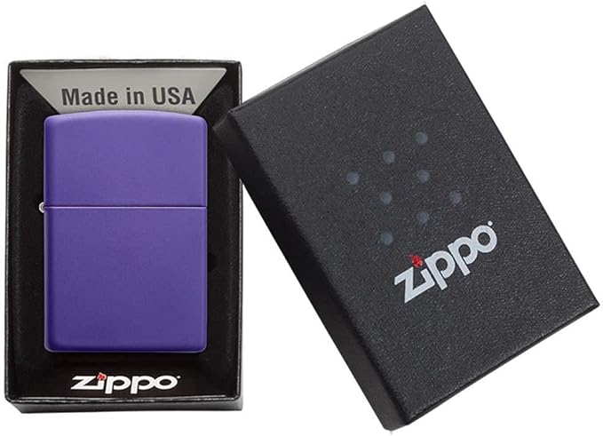 Personalized Classic Purple Matte Zippo Lighter - Free Engraving - Christmas, Halloween & Valentines Day Gift