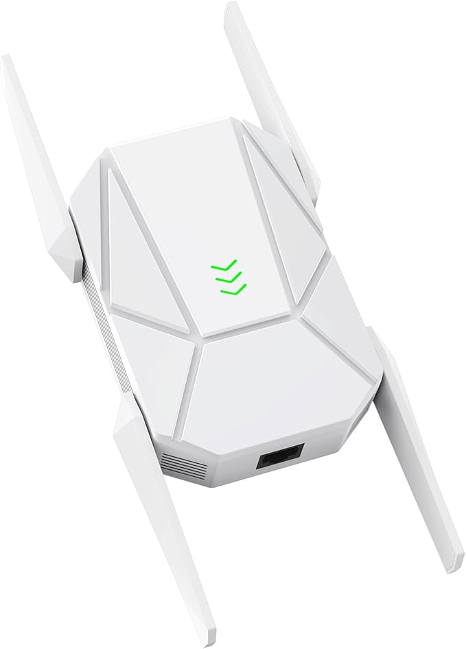 2025 AX1800 WiFi 6 Extender Signal Booster - Dual Band 2.4G/600Mbps & 5.8G/1200Mbps, WiFi Extender with Gigabit Port, 802.11AX Tech, 12999 Sq.Ft Long Range WiFi Repeater, Connects 100+ Devices
