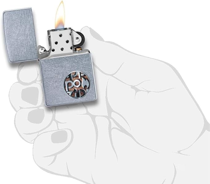Personalized American Classic Elegant Design Lighter Zippo - Free Engraving - Christmas, Halloween & Valentines Day Gift (Brush ZI)