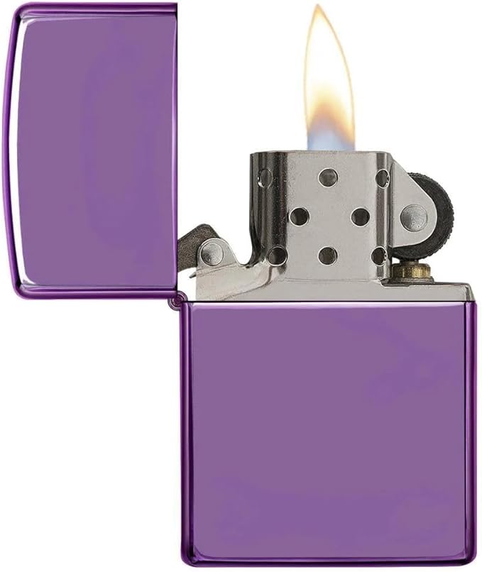 Customized Personalized ZIPPO Classic Windproof Oil Lighter Engraving (HP Purple)