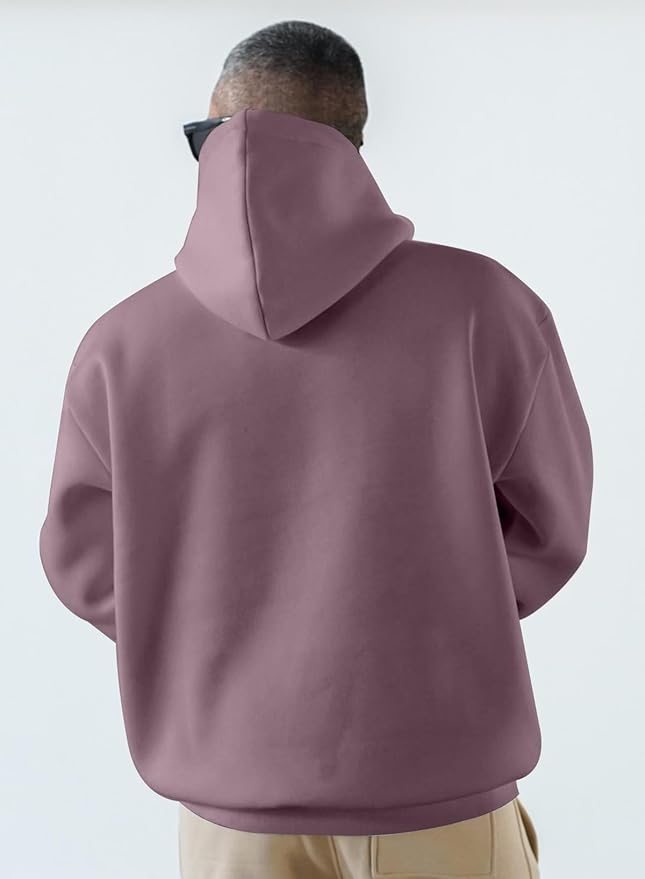 JMIERR Mens Casual Cotton Hooded Collar Drawstring Hoodies Pullover Sweatshirts Casual Long Sleeve Shirts
