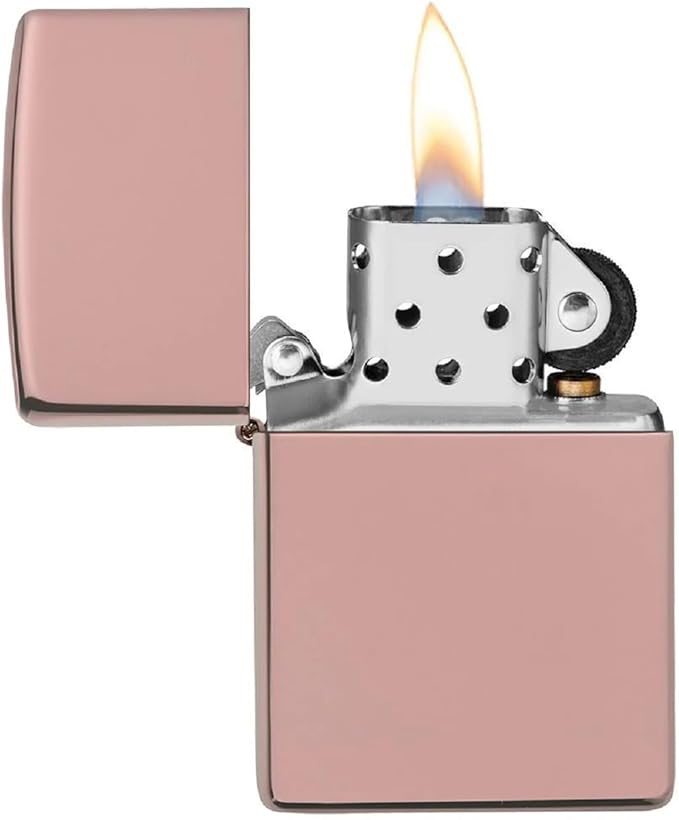 Customized Personalized ZIPPO Classic Windproof Oil Lighter Engraving (High Polish Rose Gold), 46021