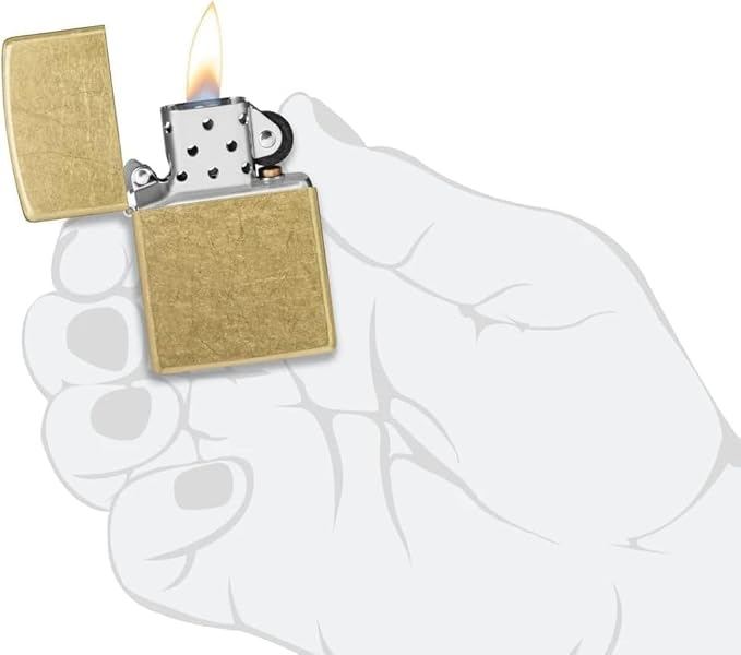 Customized Personalized ZIPPO Classic Windproof Oil Lighter Engraving (Classic Street Brass)