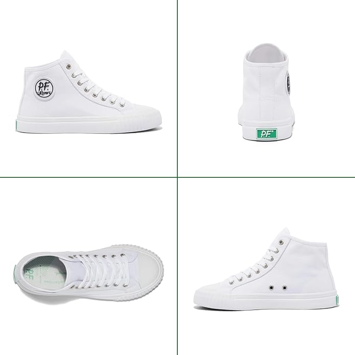 PF Flyers Center High Top Sneakers for Men and Women, Original Canvas Hi-Top Athletic Shoe, Unisex
